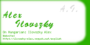 alex ilovszky business card